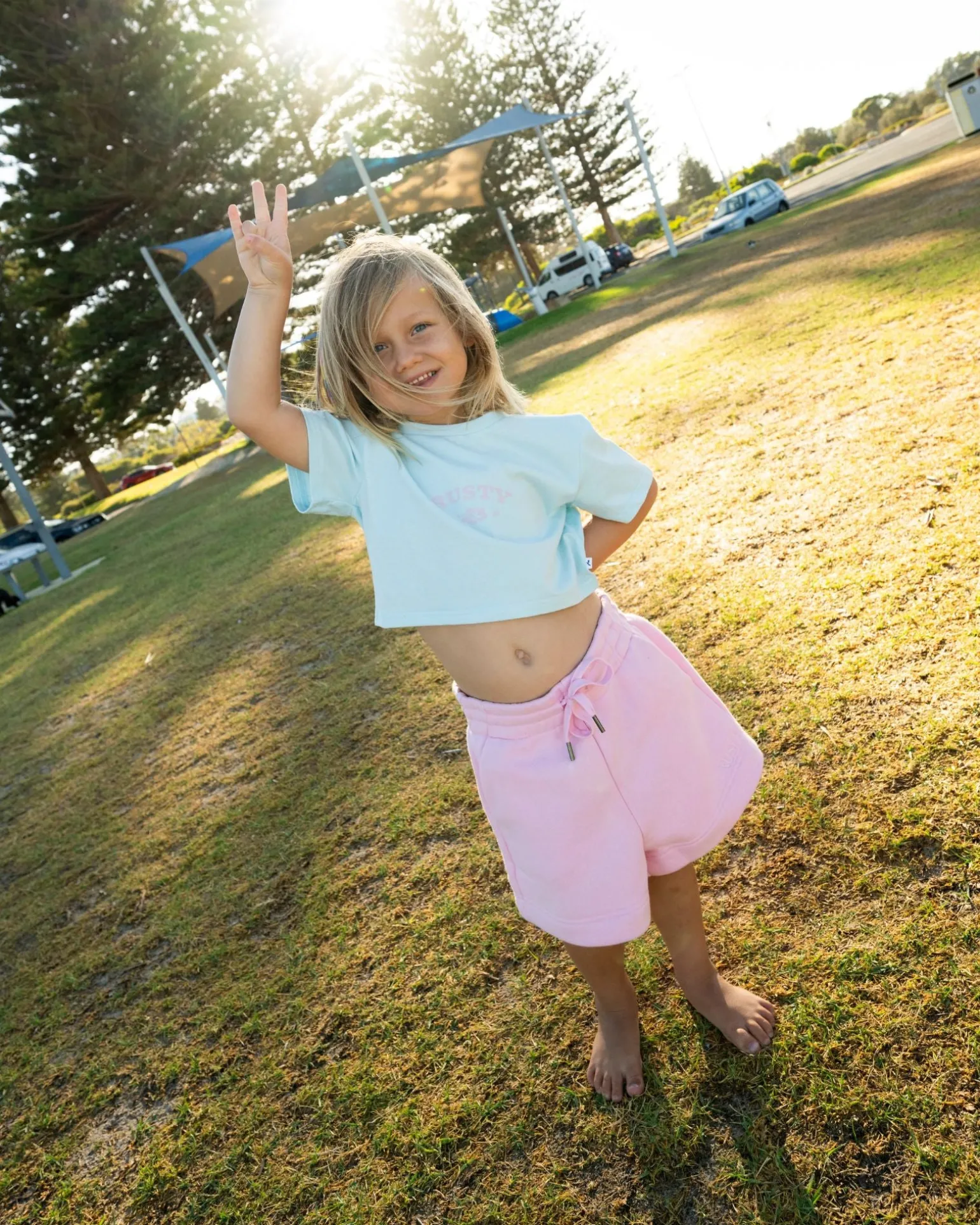 Signature Fleece Short Girls | Rusty Cheap