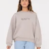 Signature Oversize Crew Fleece | Rusty Shop