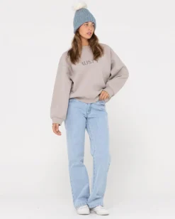 Signature Oversize Crew Fleece | Rusty Shop