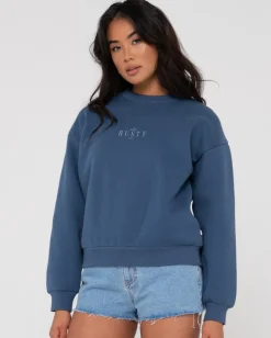 Sunrise Relaxed Crew Fleece | Rusty New