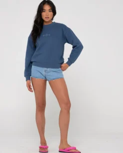 Sunrise Relaxed Crew Fleece | Rusty New