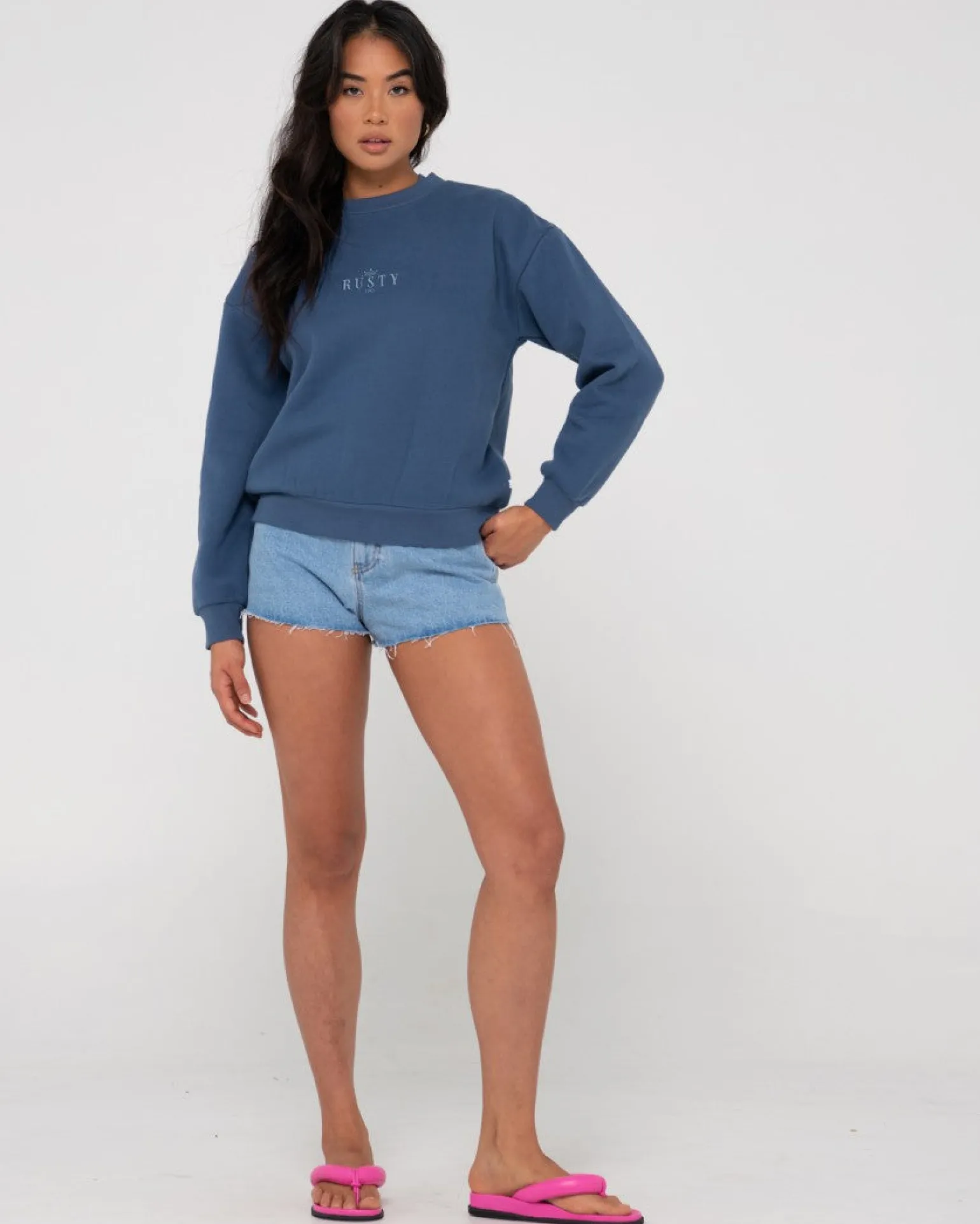Sunrise Relaxed Crew Fleece | Rusty New