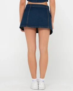 Ryley Low Rise Cargo Denim Mini Skirt | Rusty Store