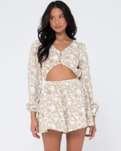 Salvador Long Sleeve Playsuit | Rusty Best Sale