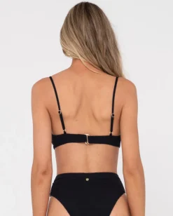 Sandalwood Textured Balconette Bikini Top | Rusty New