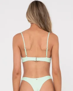 Sandalwood Textured Balconette Bikini Top | Rusty Cheap
