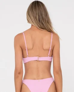 Sandalwood Textured Balconette Bikini Top | Rusty New