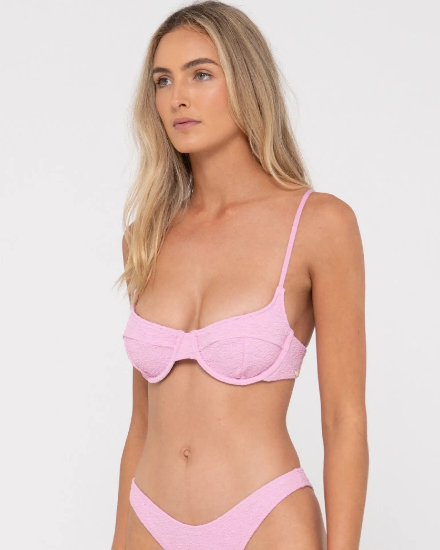 Sandalwood Textured Balconette Bikini Top | Rusty New