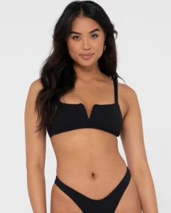 Sandalwood Textured Bralette Bikini Top | Rusty Online