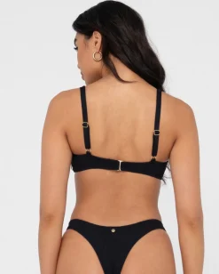 Sandalwood Textured Bralette Bikini Top | Rusty Online