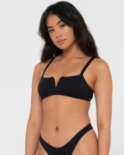 Sandalwood Textured Bralette Bikini Top | Rusty Online