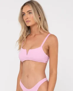 Sandalwood Textured Bralette Bikini Top | Rusty Outlet