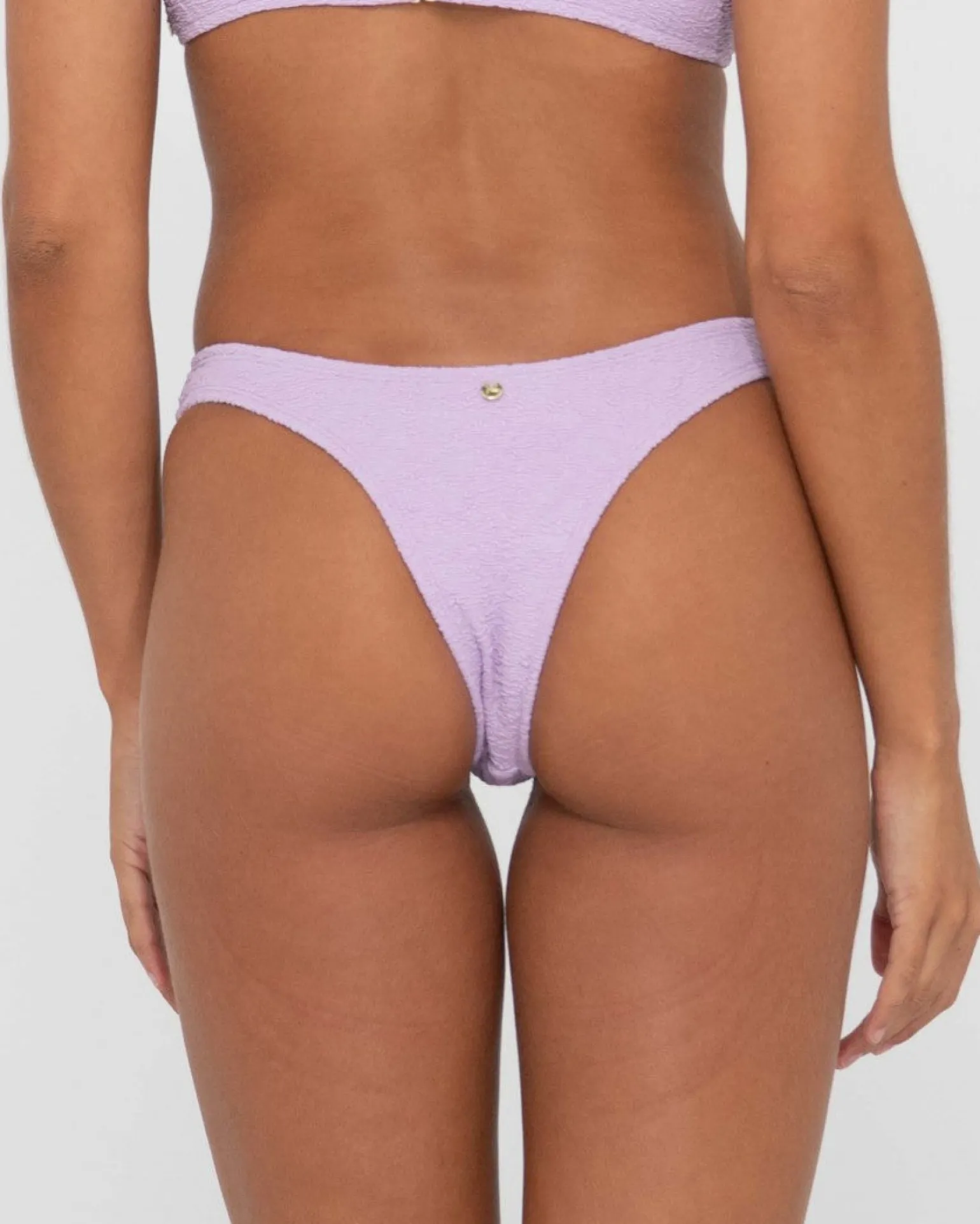 Sandalwood Textured Brazilian Bikini Bottom | Rusty New