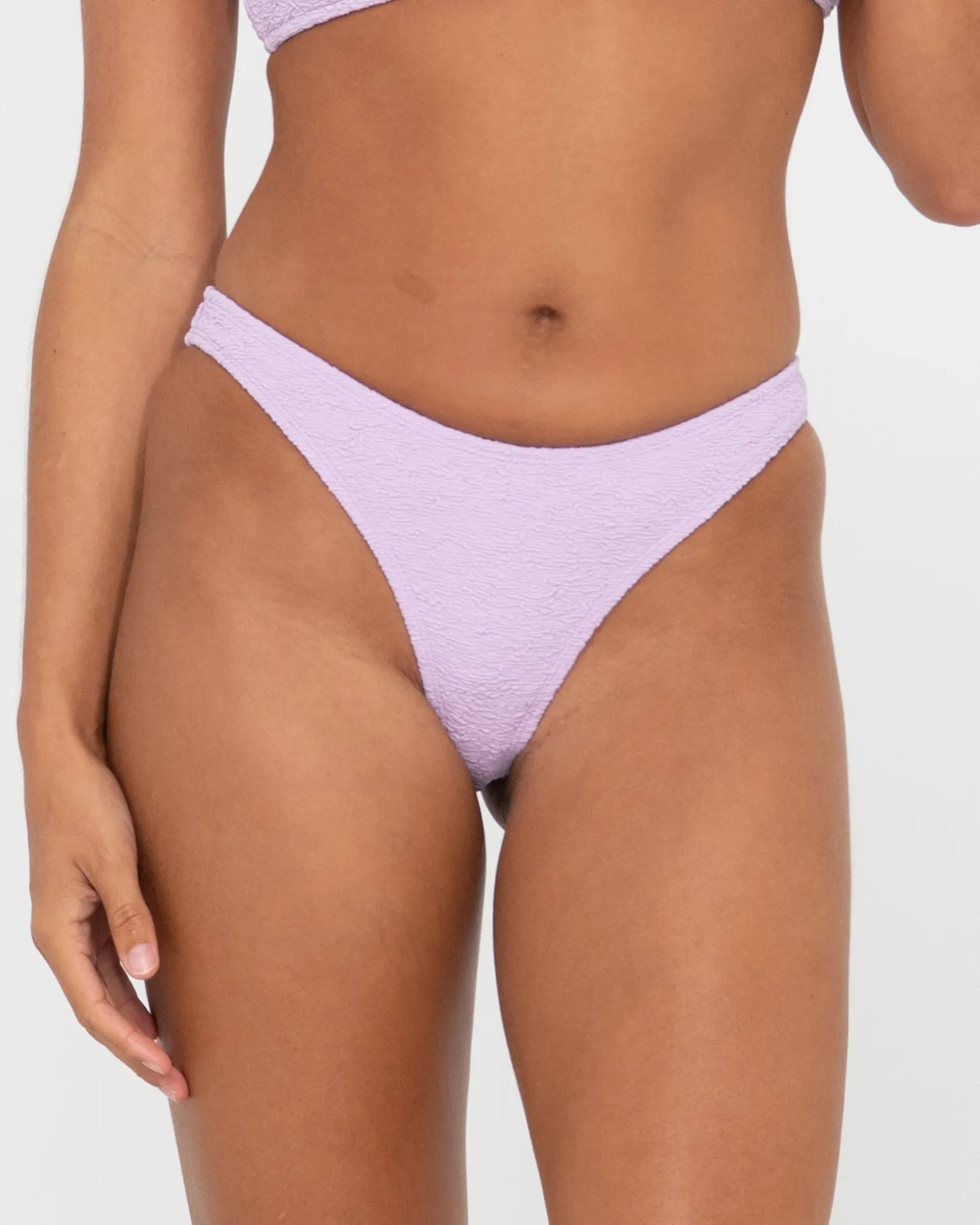 Sandalwood Textured Brazilian Bikini Bottom | Rusty New