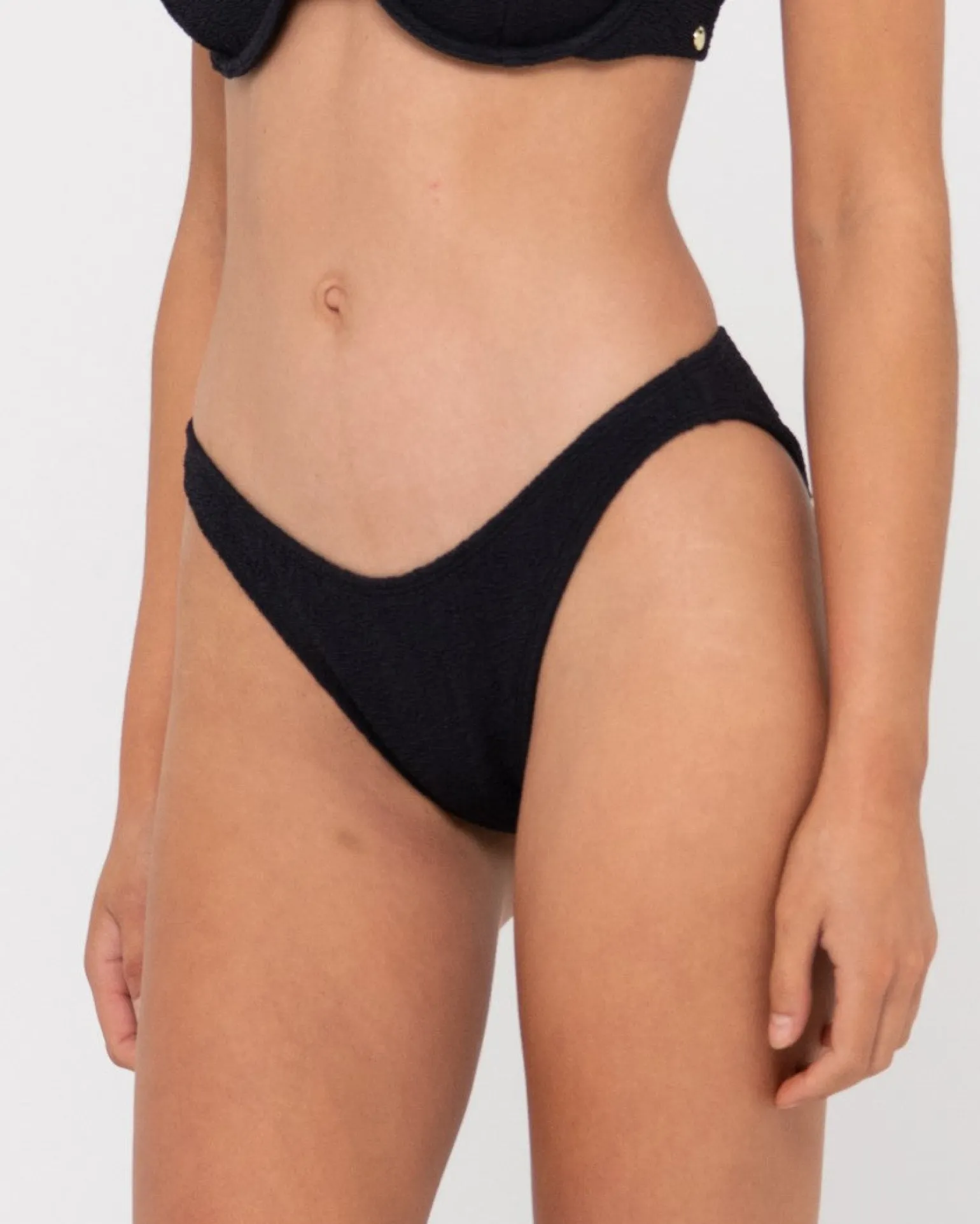 Sandalwood Textured Classic Bikini Pant Bottom | Rusty Cheap
