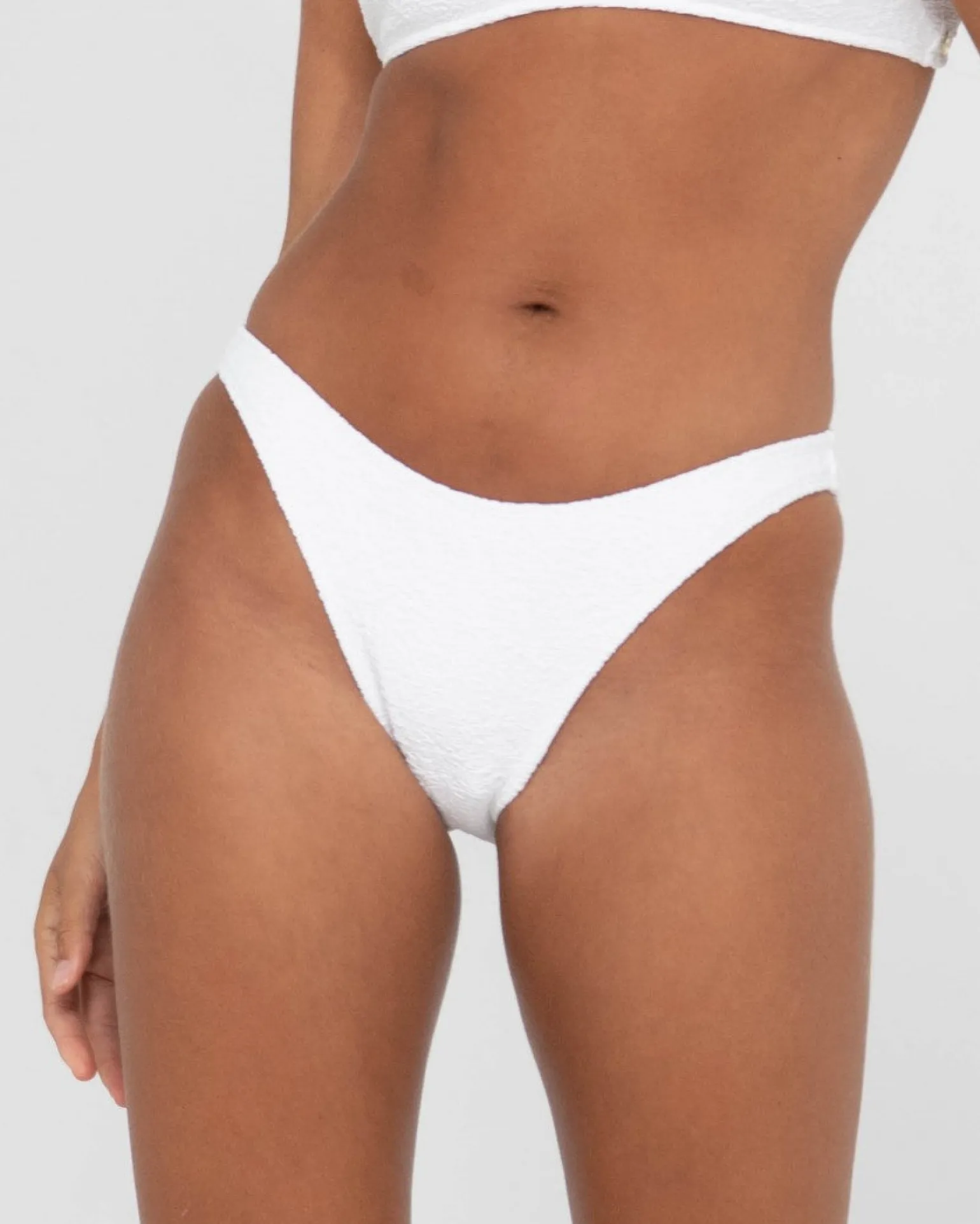 Sandalwood Textured Classic Bikini Bottom | Rusty Cheap