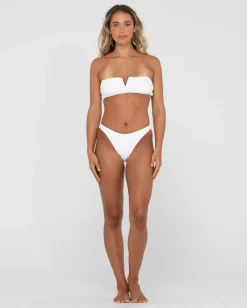 Sandalwood Textured Classic Bikini Bottom | Rusty Cheap