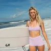 Sandalwood Textured High Waisted Surf Short | Rusty Cheap