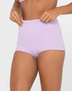 Sandalwood Textured High Waisted Surf Short | Rusty Clearance