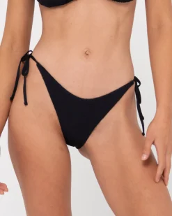 Sandalwood Textured Midi Side Ties Bikini Bottom | Rusty Online