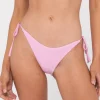 Sandalwood Textured Midi Side Ties Bikini Bottom | Rusty Best Sale