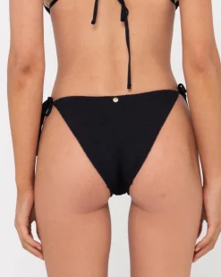 Sandalwood Textured Midi Side Ties Bikini Bottom | Rusty Online