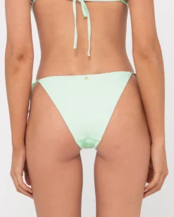 Sandalwood Textured Midi Side Ties Bikini Bottom | Rusty Best