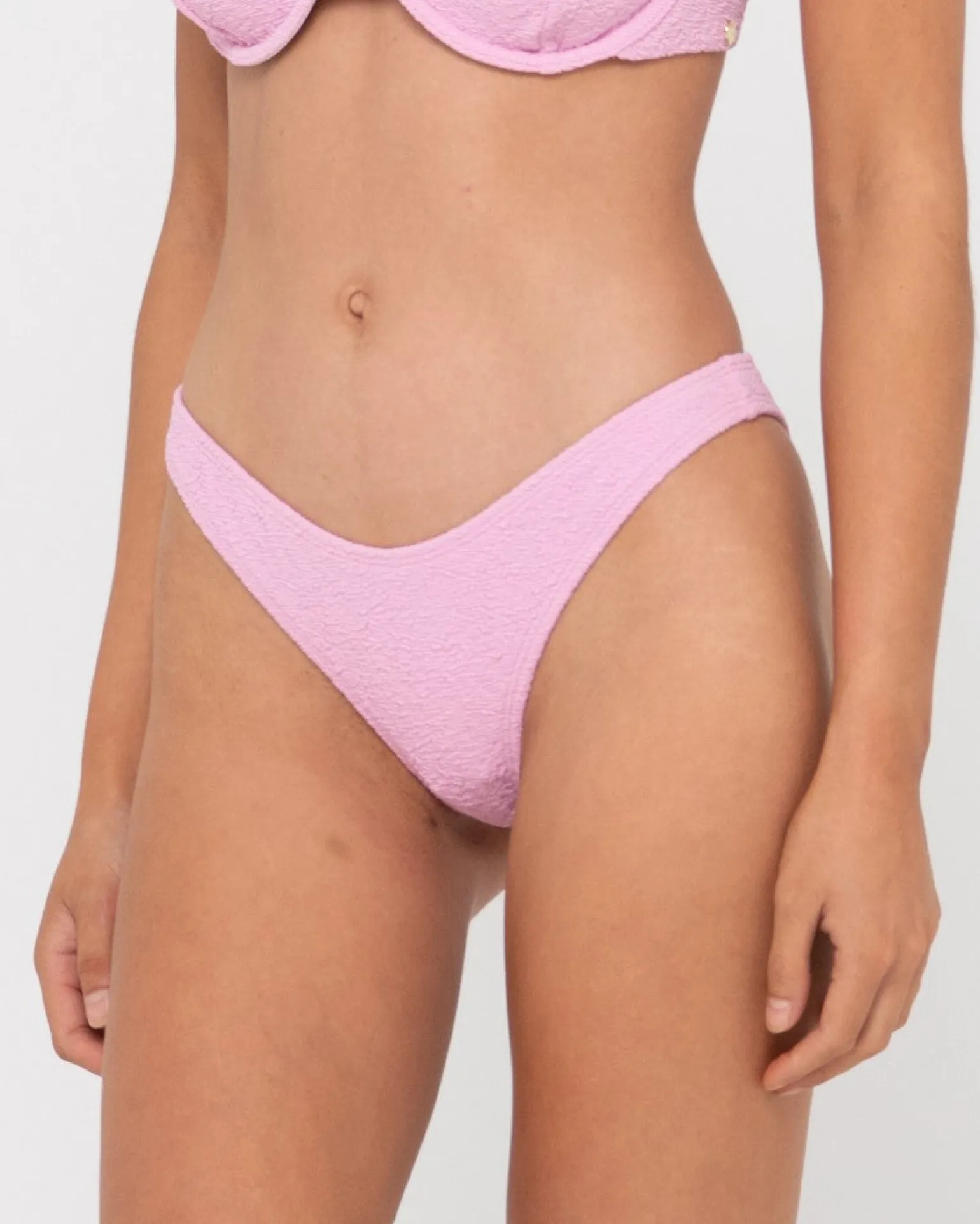 Sandalwood Textured Midi Bikini Bottom | Rusty Cheap