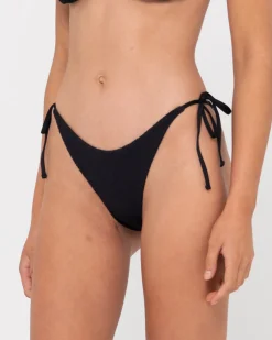 Sandalwood Textured Midi Side Ties Bikini Bottom | Rusty Online