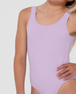 Sandalwood Textured One Piece Swimsuit Girls | Rusty Best Sale