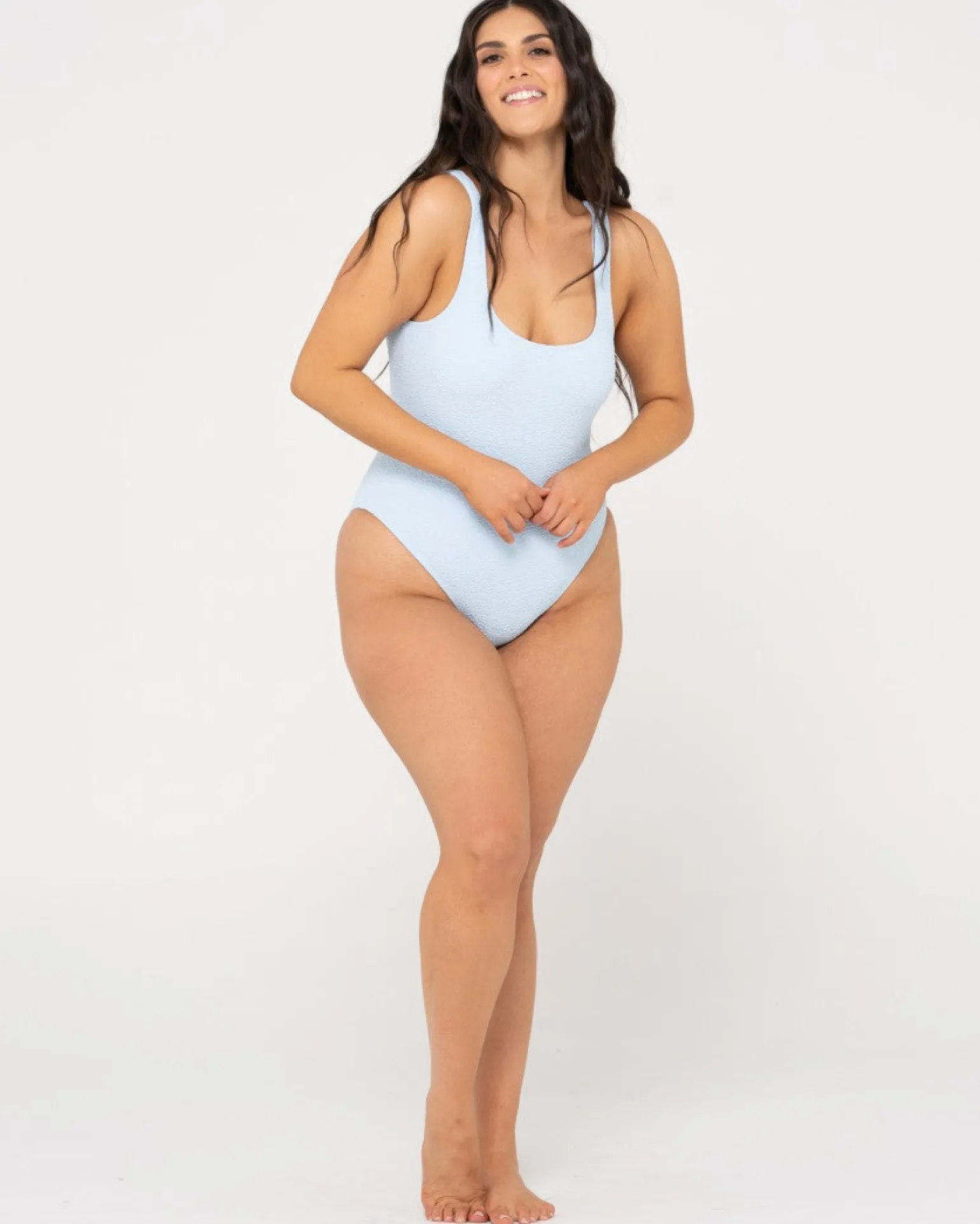 Sandalwood Textured Retro One Piece | Rusty Discount