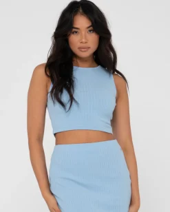 Scarlett Knitted Cropped Tank | Rusty Sale