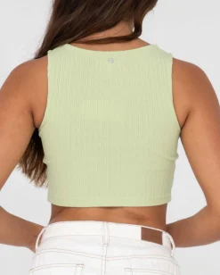 Scarlett Ribbed Cropped Tank Top | Rusty Cheap