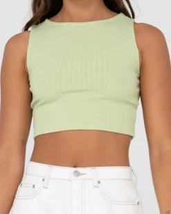 Scarlett Ribbed Cropped Tank Top | Rusty Cheap