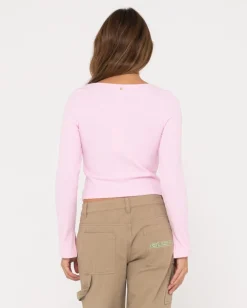 Scarlett Ribbed Long Sleeve Top | Rusty Cheap