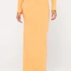 Scarlett Ribbed Mid Rise Maxi Tube Skirt | Rusty Discount