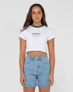 Second Chance Short Sleeve Graphic Baby Tee | Rusty Hot