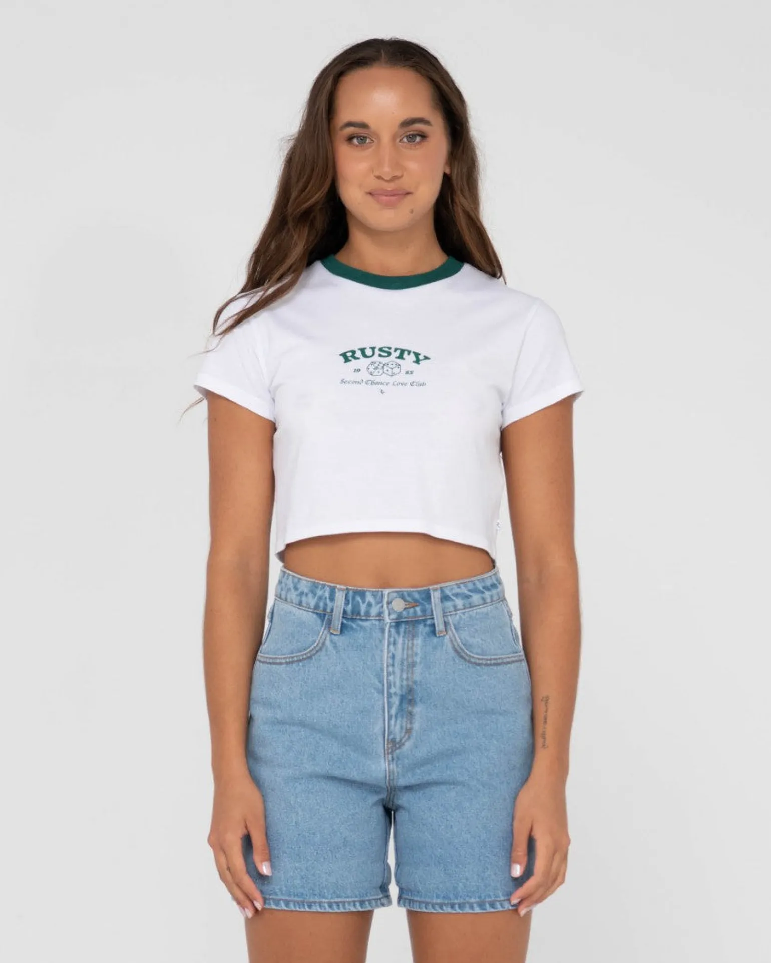 Second Chance Short Sleeve Graphic Baby Tee | Rusty Hot