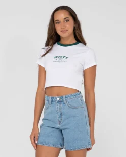Second Chance Short Sleeve Graphic Baby Tee | Rusty Hot