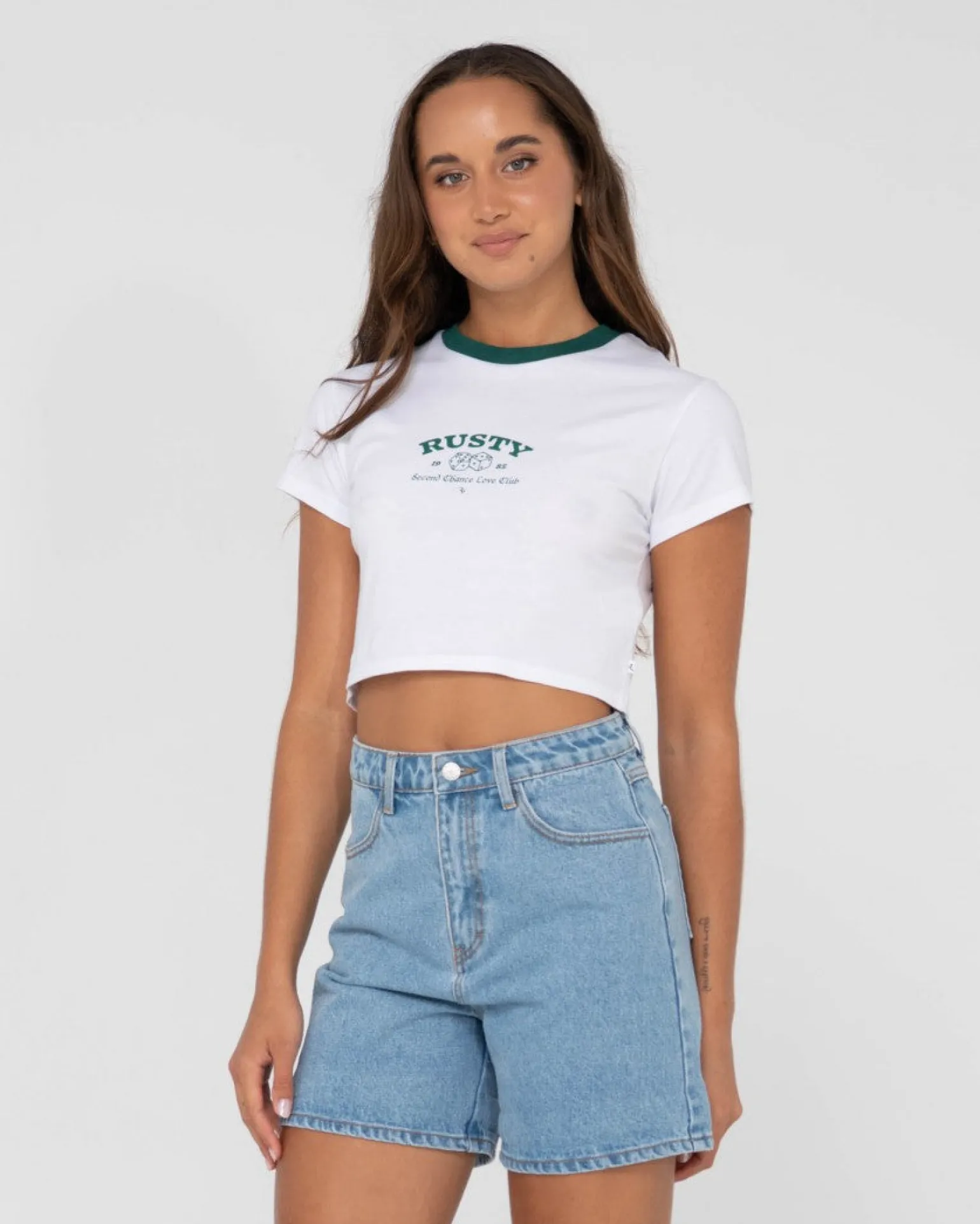 Second Chance Short Sleeve Graphic Baby Tee | Rusty Hot