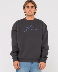 Shadow R Relaxed Super Fleece Crew | Rusty Sale