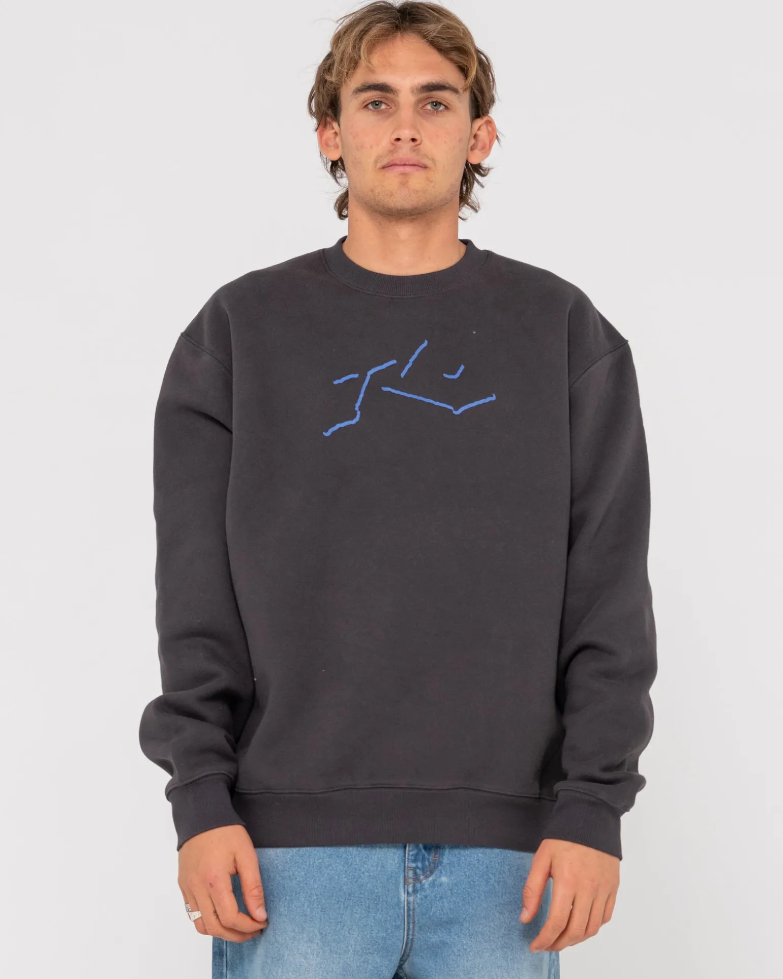 Shadow R Relaxed Super Fleece Crew | Rusty Sale