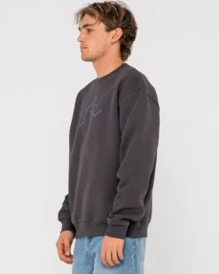 Shadow R Relaxed Super Fleece Crew | Rusty Sale