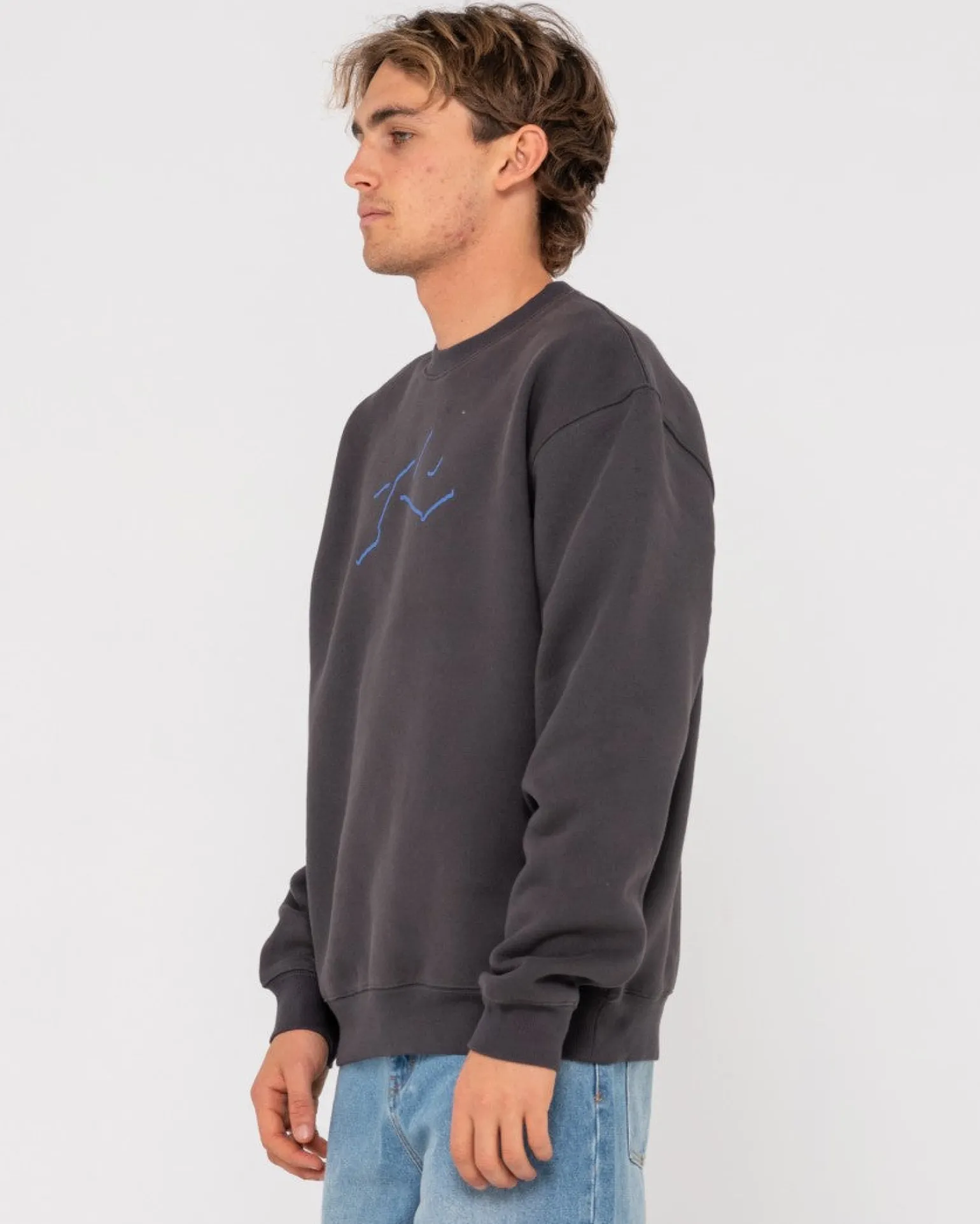 Shadow R Relaxed Super Fleece Crew | Rusty Sale