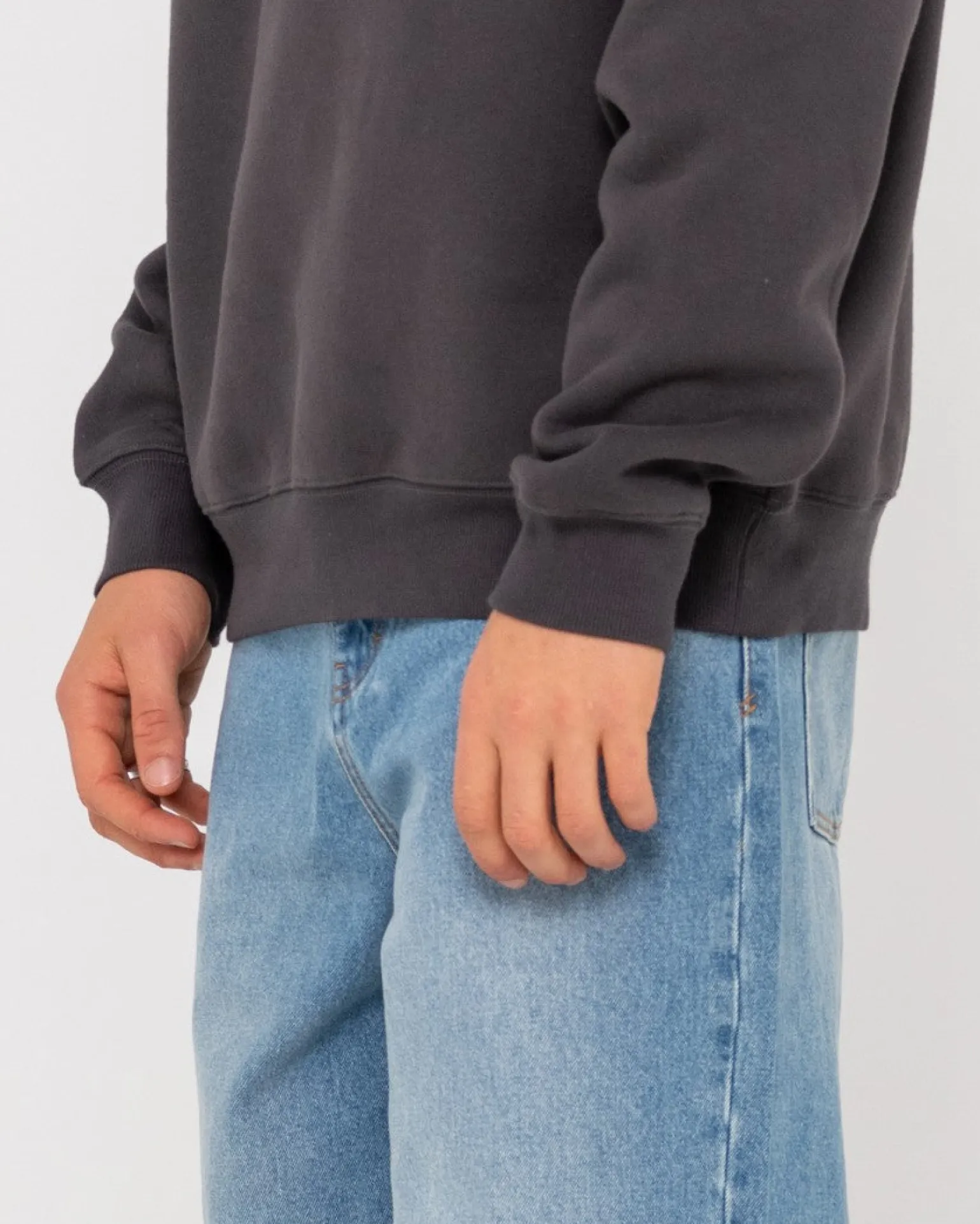 Shadow R Relaxed Super Fleece Crew | Rusty Sale