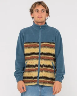 Shag Paneled Full Zip Fleece | Rusty Store