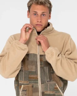 Shag Paneled Full Zip Fleece | Rusty Store