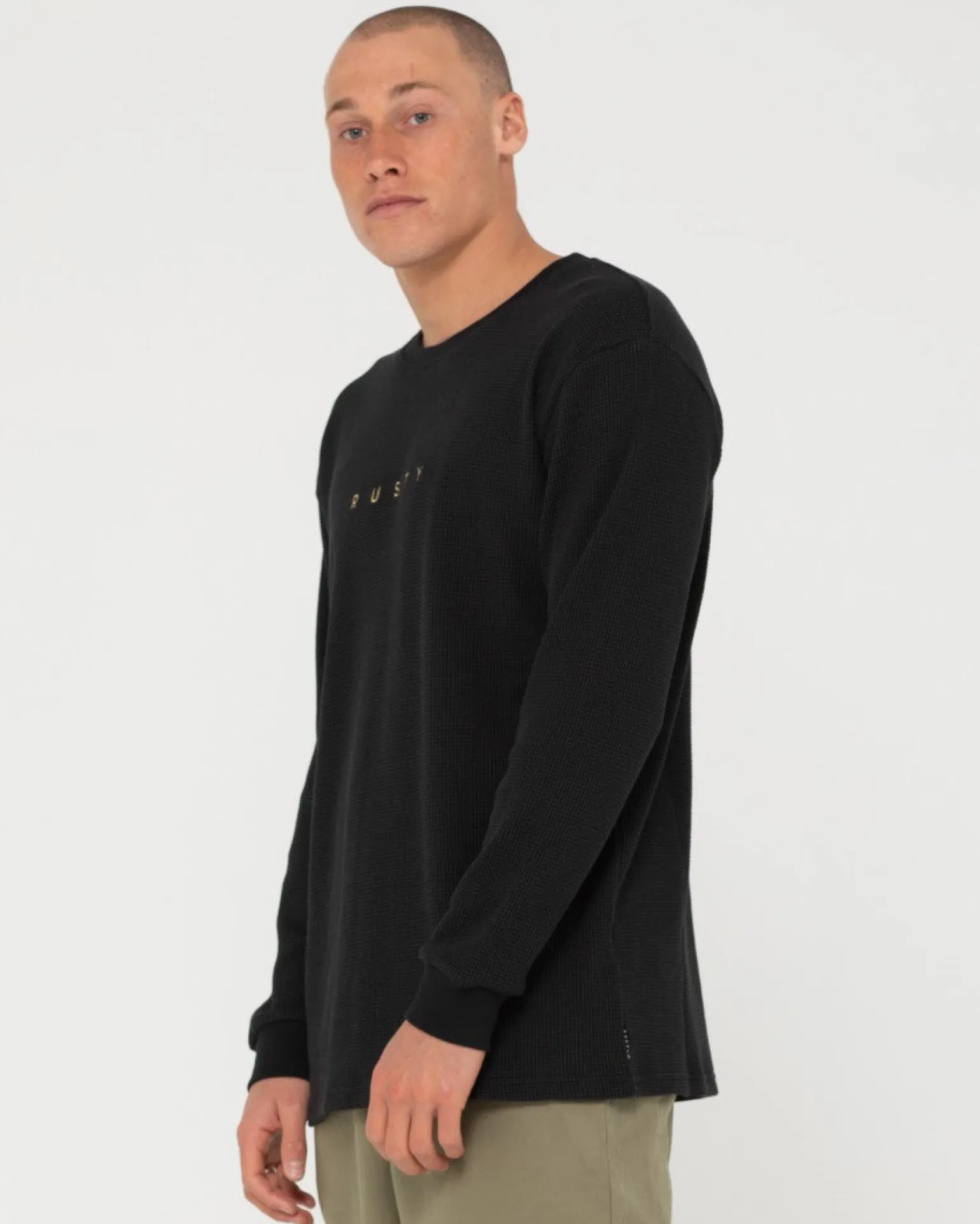 Short Cut Waffle Long Sleeve Tee | Rusty Store