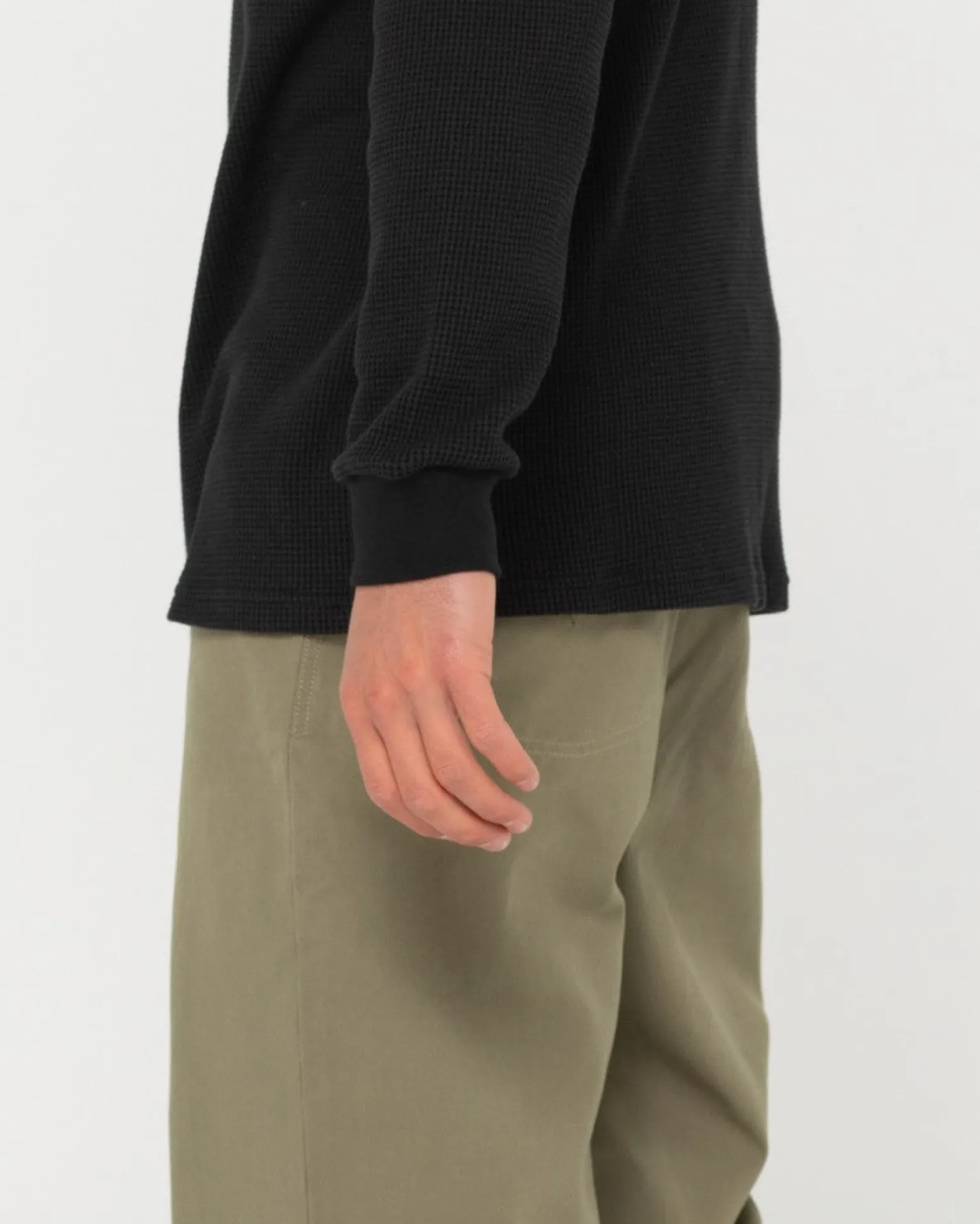 Short Cut Waffle Long Sleeve Tee | Rusty Store