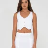 Sicily Button Down Vest Top | Rusty Outlet